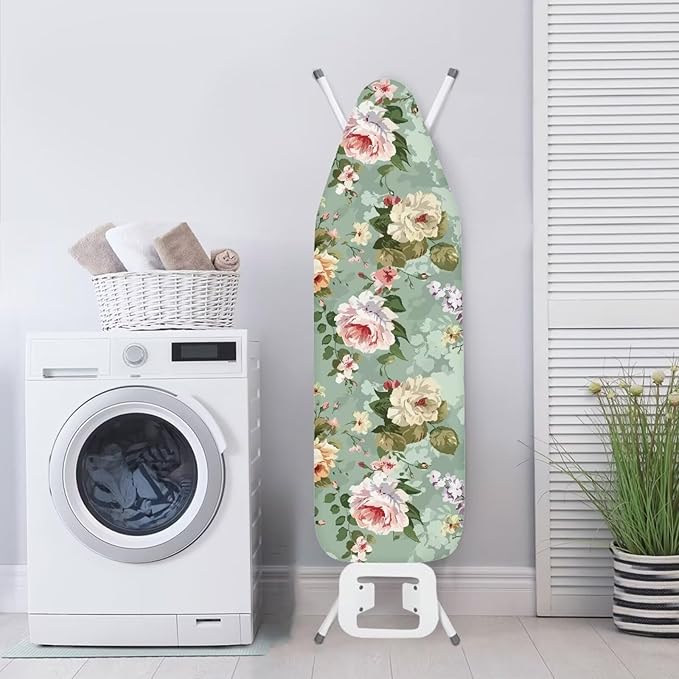 Flower Iron Board Cover with Padding Standard Size Ironing Pad Covers - Image 3