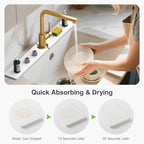 30" x 4" Stone Faucet Mat for Kitchen Sink, Quick Drying Diatomite Sink Tray - Image 3
