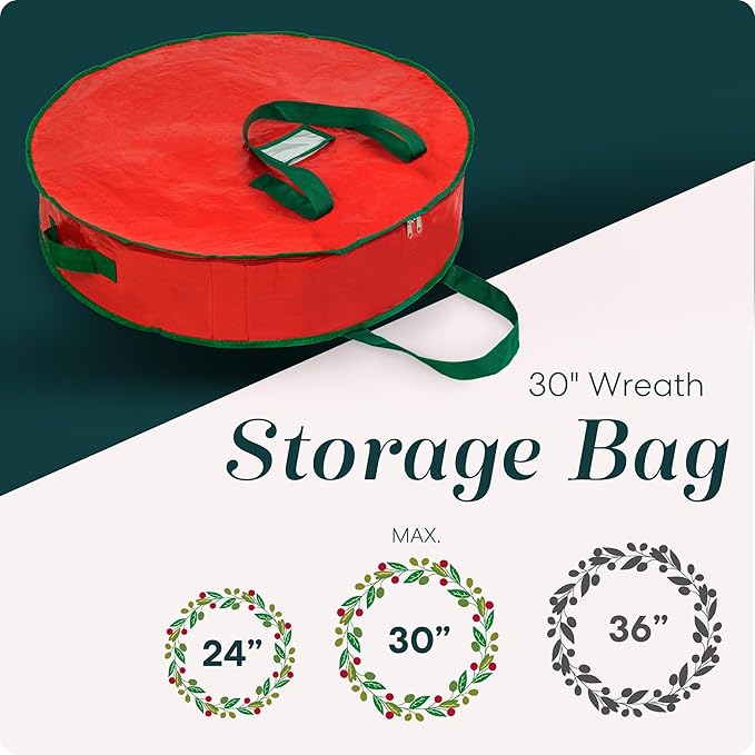 Handy Laundry Christmas Wreath Storage Bag - Image 2