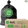 Reli. EcoStrong 33 Gallon Trash Bags | 150 Count Bulk | Black | Eco-Friendly | by Reli