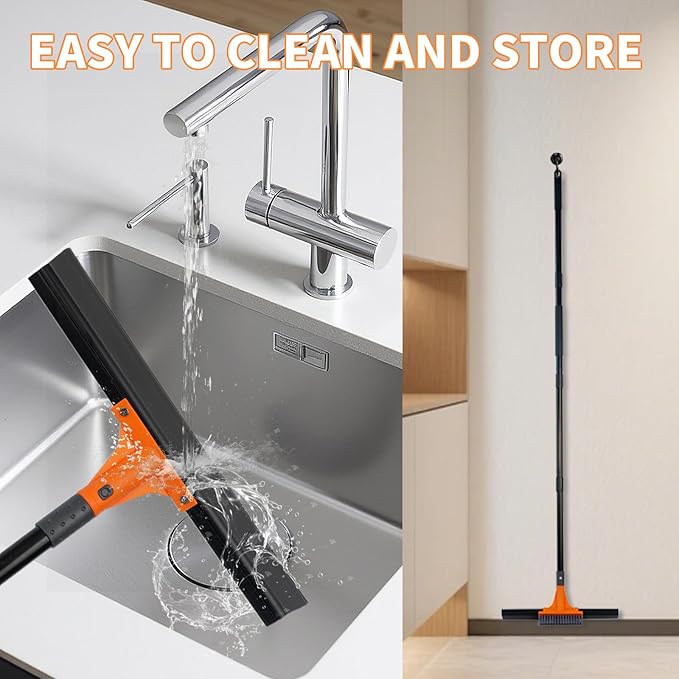 Rubber Floor Squeegee for Concrete Tile Floor, Large Water Squeegee Heavy Duty - Image 7