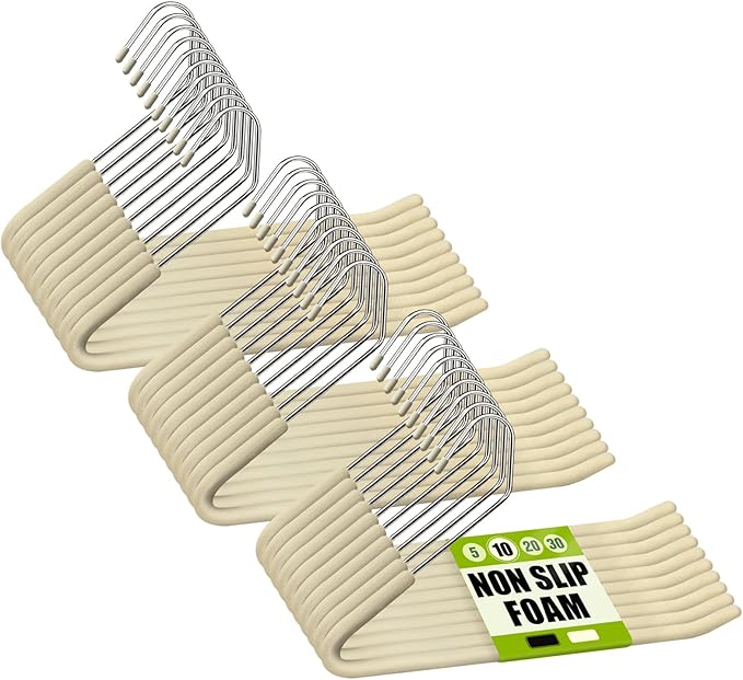Spring Fever Open Ended Non Slip Sponge Padded Pants Hangers by SpringFever