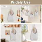 100% Linen Hanging Storage Bags Baskets 2 Pcs, Small Wall Storage Bag - Image 5