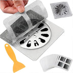 25 Packs - Disposable Shower Drain Hair Catcher 3.94 Inches Square Drain Hair by AMAZOPEN