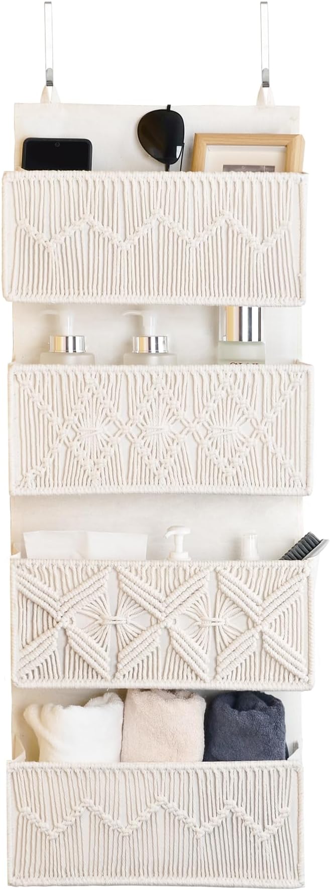 Over the Door Organizer Macrame Boho Nursery Storage by janebeauties