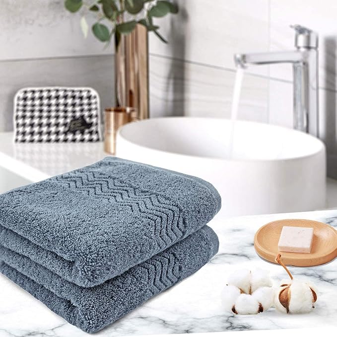 Cleanbear 100% Cotton Hand Towels, Highly Absorbent, 13 x 28 Inches - Image 6