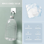 VIS'V Adhesive Hooks, Heavy Duty Shower Wall Stick on Hooks, Waterproof - Image 4