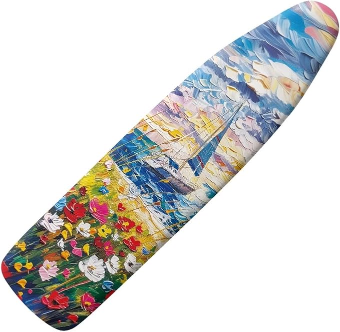 Floral Print Ironing Board Cover and Pad, Stretch Standard Size Thick Padding by Oamsistay