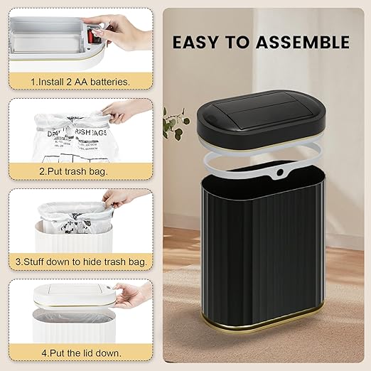 ELPHECO Bathroom Trash Can - Image 2