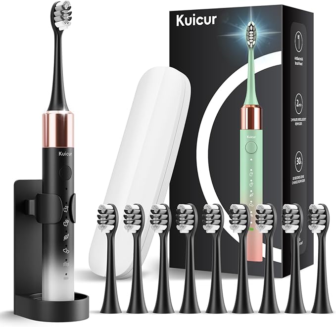 Electric Toothbrush for Adults and Kids, Comes by Kuicur