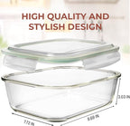 Razab 10 Cups/ 80 Oz 4 Pc Glass Food Storage Containers - Image 2