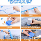 AROIC 50 Pack Vacuum Storage Bags, 5 Sizes + 2 Roll-up Space Saver Vacuum - Image 3