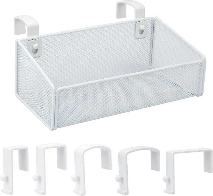 Bedside Caddy Hanging Storage Basket Beside Shelf Metal Organizer by MATIMASU
