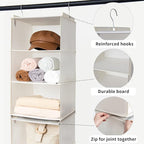 GRANNY SAYS 6-Shelf Hanging Closet Shelves, Separable to 2 Pack 3-Shelf Closet - Image 5
