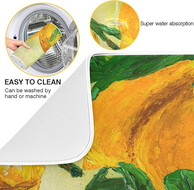 Absorbent Dish Drying Mat for Kitchen Counter - Image 2