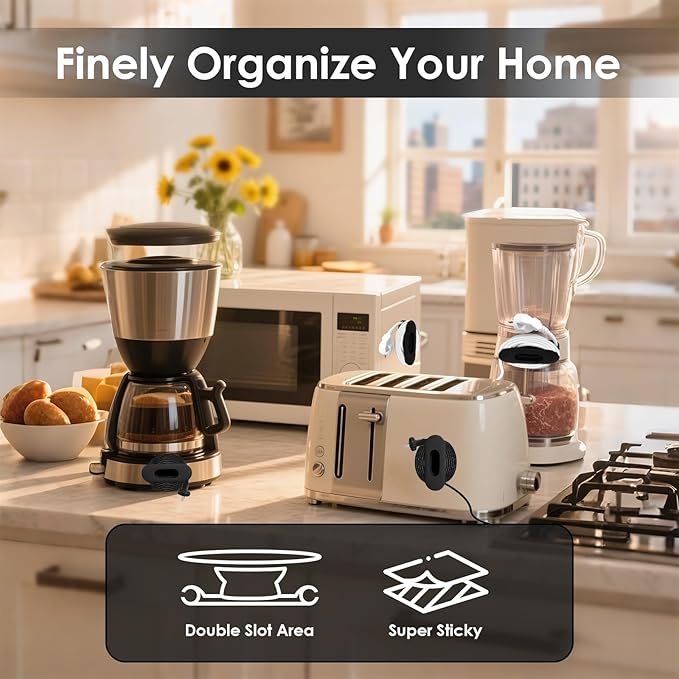 Large Capacity Cord Organizer for Appliances, Upgraded Adjustable Kitchen - Image 2