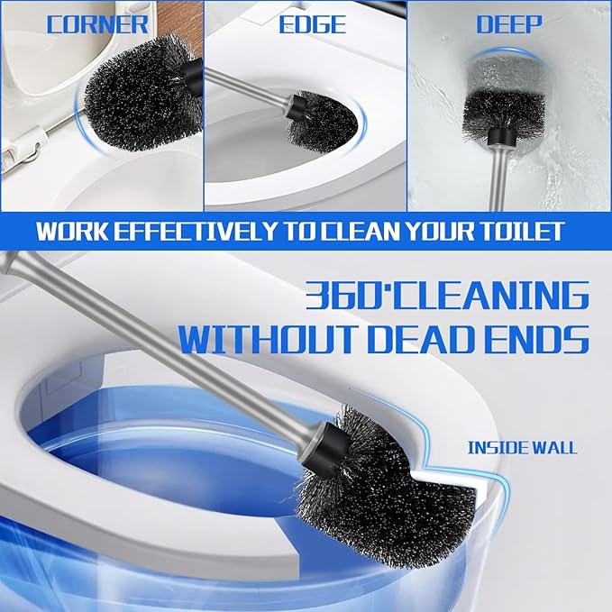 Toilet Brush and Holder 2 Pack - Image 2