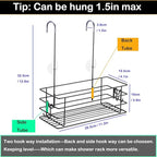 Shower Caddy Hanging Shower Orangizer Stainless Steel Shower Rack - Image 6