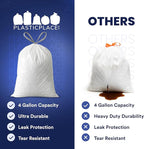 Plasticplace 4 Gallon White Drawstring Trash Bags, and Car Use - Image 7