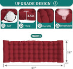 UDPATIO Oversized Zero Gravity Chair Set of 2, 29In XXL Patio Reclining Chair with Cushion, Outdoor Folding Recliner with Pillows|Cup Holder|Foot Rest|Padded Headrest, Burgundy, Support 500LB - Image 5