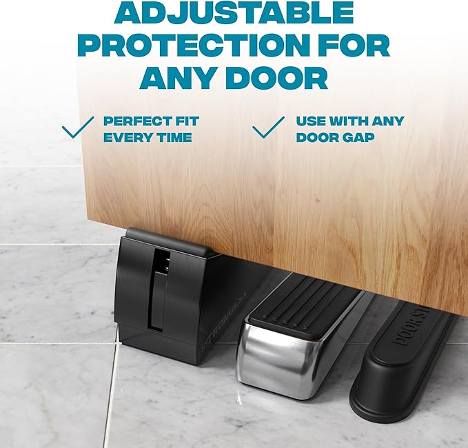 Strongest Home 4 Pack XL Adjustable Door Stopper - Image 3