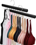 2 Pack Bra Hanger for Closet Organizer, Premium Wooden Tank Top Hangers by NECAMOCU
