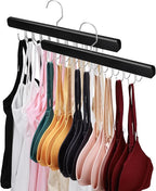 2 Pack Bra Hanger for Closet Organizer, Premium Wooden Tank Top Hangers by NECAMOCU