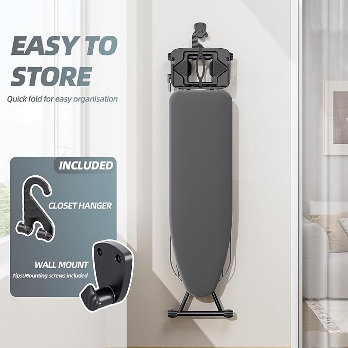 KINGBOARD Ironing Board, Compact Iron Board Full Size - Image 7