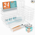 24 PCS Drawer Organizer Set, 4 Sizes Tool Storage Trays, Stationeries by Unknown