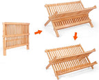 SZUAH Collapsible Bamboo Dish Drying Rack - Image 6
