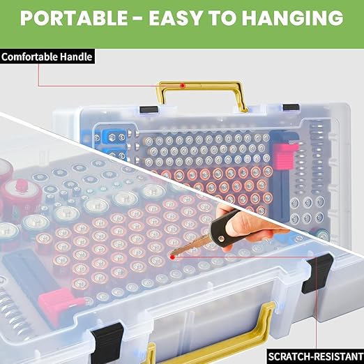 Battery Organizer Storage Holder- Batteries Case Containers Box - Image 5