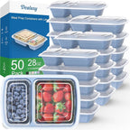 50 Pack 28 oz Meal Prep Containers Reusable by Dealusy