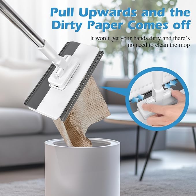 Mini Sweeper Mop, Masthome Reusable Clamp Mop - Image 5