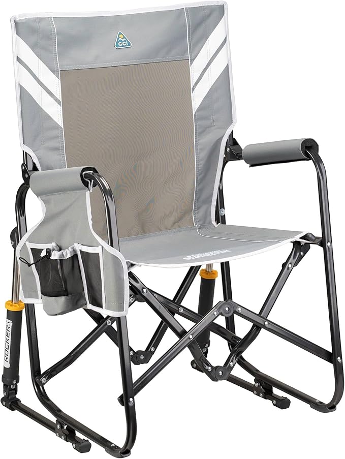 GCI Outdoor Stowaway Rocker - Varsity Gray/White by GCIOUTDOOR