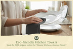 Organic Cotton Gray Tea Towels - Image 2