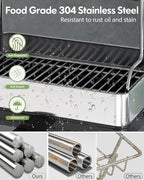 Extra Large Two Tier Stainless Steel Dish Drainer Drying Rack - Image 3