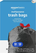 Amazon Basics Flextra Multipurpose Drawstring Trash Bags, 30 Gallon by AmazonBasics