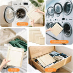 4Pcs Cotton Mesh Laundry Bags for Delicates, Breathable Mesh Garment Bag for - Image 7
