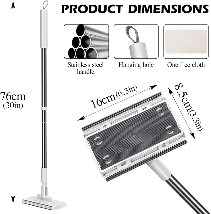 Mini Sweeper Mop, Masthome Reusable Clamp Mop - Image 2