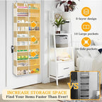 Over the Door Organizer 5 Tiers, Extra Large Behind Door Storage of 10 - Image 2