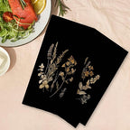 Boho Vintage Botanical Kitchen Towels Set of 2, Rustic Elegant Floral Dish Tea - Image 4