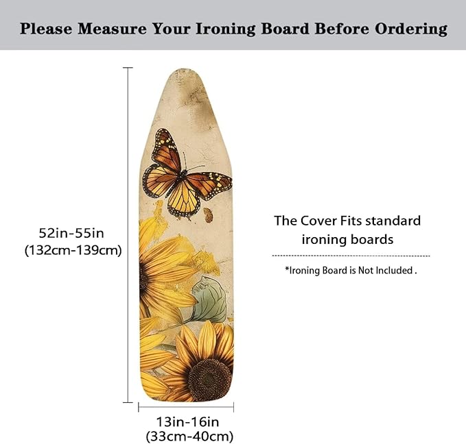Sunflower Butterfly Easy Installation 15x54 Ironing Board Cover and Pad and - Image 5