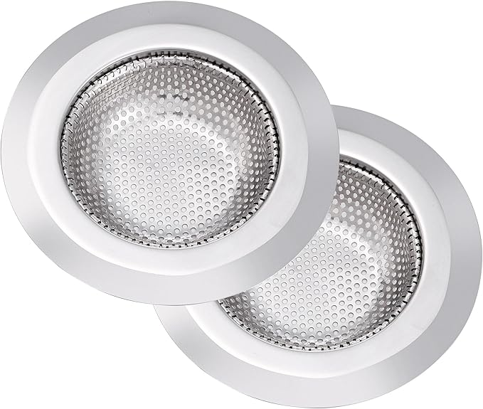 2Pcs Kitchen Sink Drain Strainer, Stainless Steel Kitchen Sink Strainer by Unknown