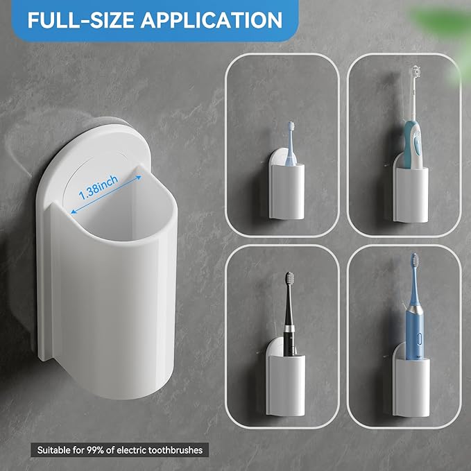 MOPMS Electric Toothbrush Holders, Wall Mounted Tooth Brushing Holder - Image 5