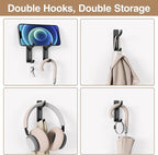 niffgaff Wall Hooks for Coat and Towel: 13lb Adhesive Door Hanger Stick On - Image 4