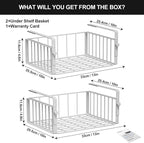 2Pack Under Shelf Basket Organizer, Adjustable Hanging Holder Storage - Image 6