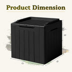 Devoko 31 Gallon Waterproof Outdoor Storage Box Resin Deck Box Lockable and UV Resistant for Patio Furniture,Garden Tools (Black) - Image 6