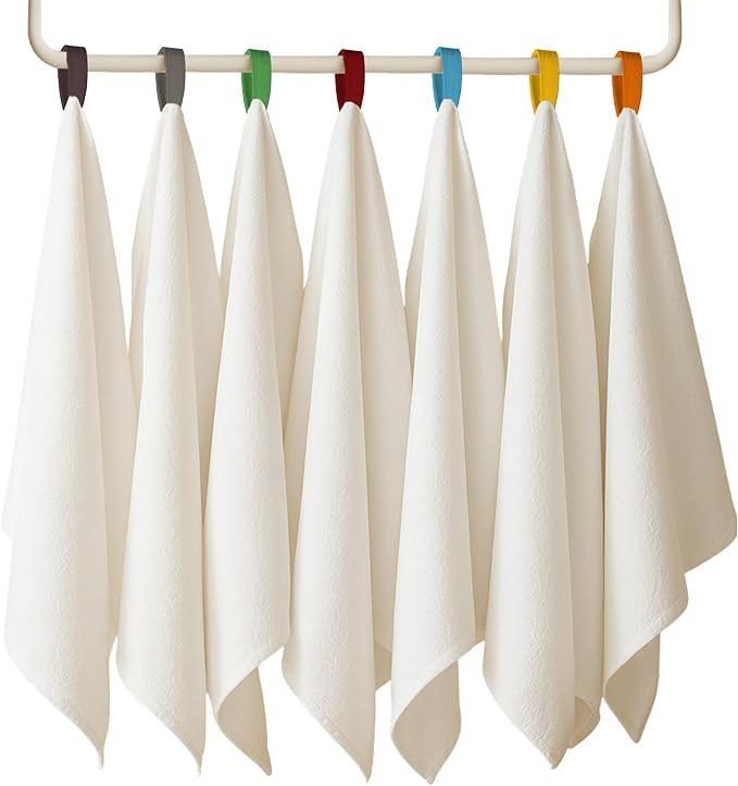 Premium Cotton Kitchen Towels Set of 7 – Ultra Absorbent & Soft Dish Towels by LITOLinenandTowel