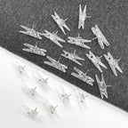 20Pcs Clear Plastic Clothes Pins, Clothes Line String Clips, Mini Pins by Unknown