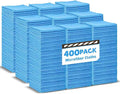 Blue Microfiber Towels Bulk-400 Pack, Cleaning Cloths Bulk, Microfiber Towels by TEAWOO